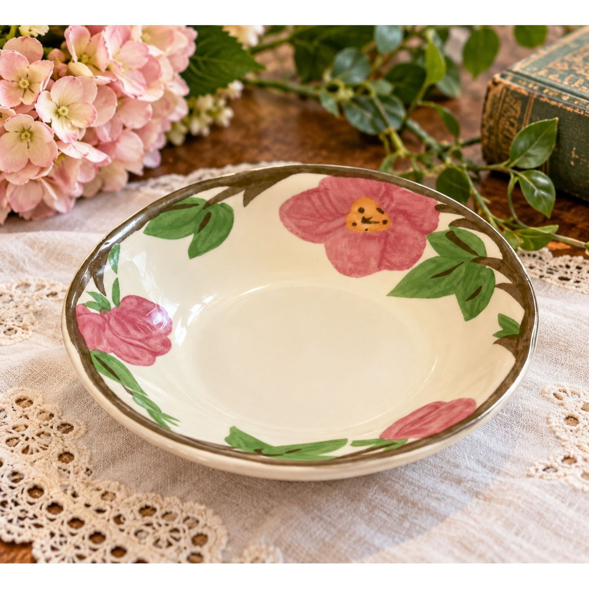 Franciscan Desert Rose 5 Inch Small Bowl Pink Floral Vintage Stoneware