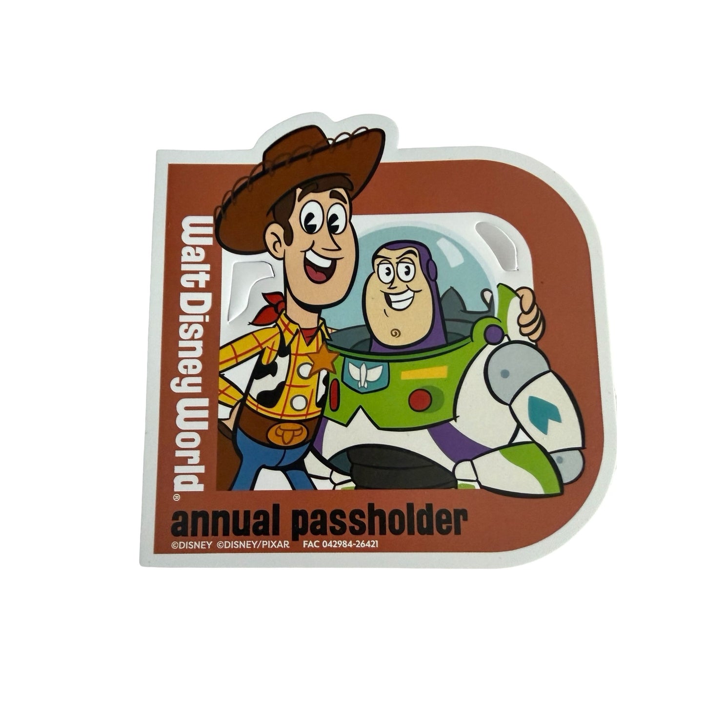 2026 Disney World Annual Passholder Toy Story Magnet Woody Buzz Pixar EPCOT