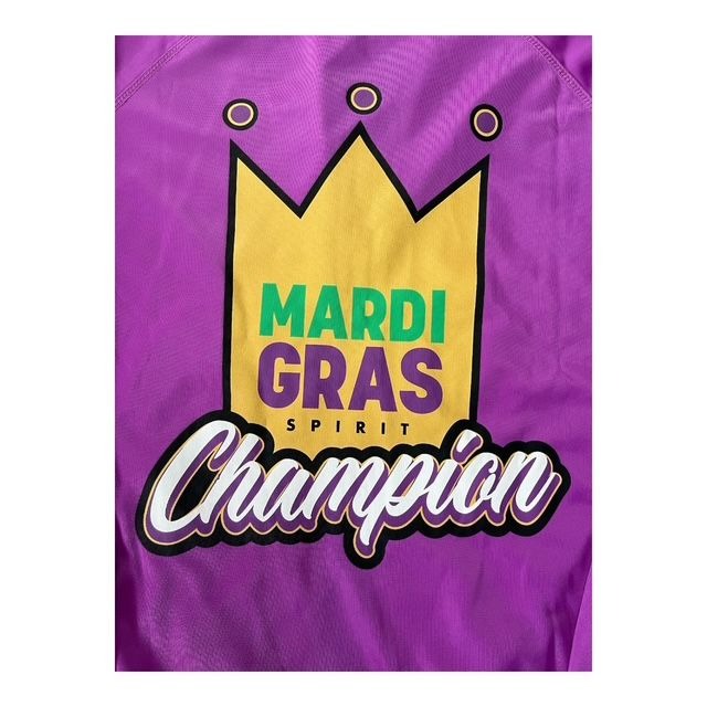 Varsity Spirit Mardi Gras Champion Jacket – Purple Full Zip Cheer Dance Competition, Size M
