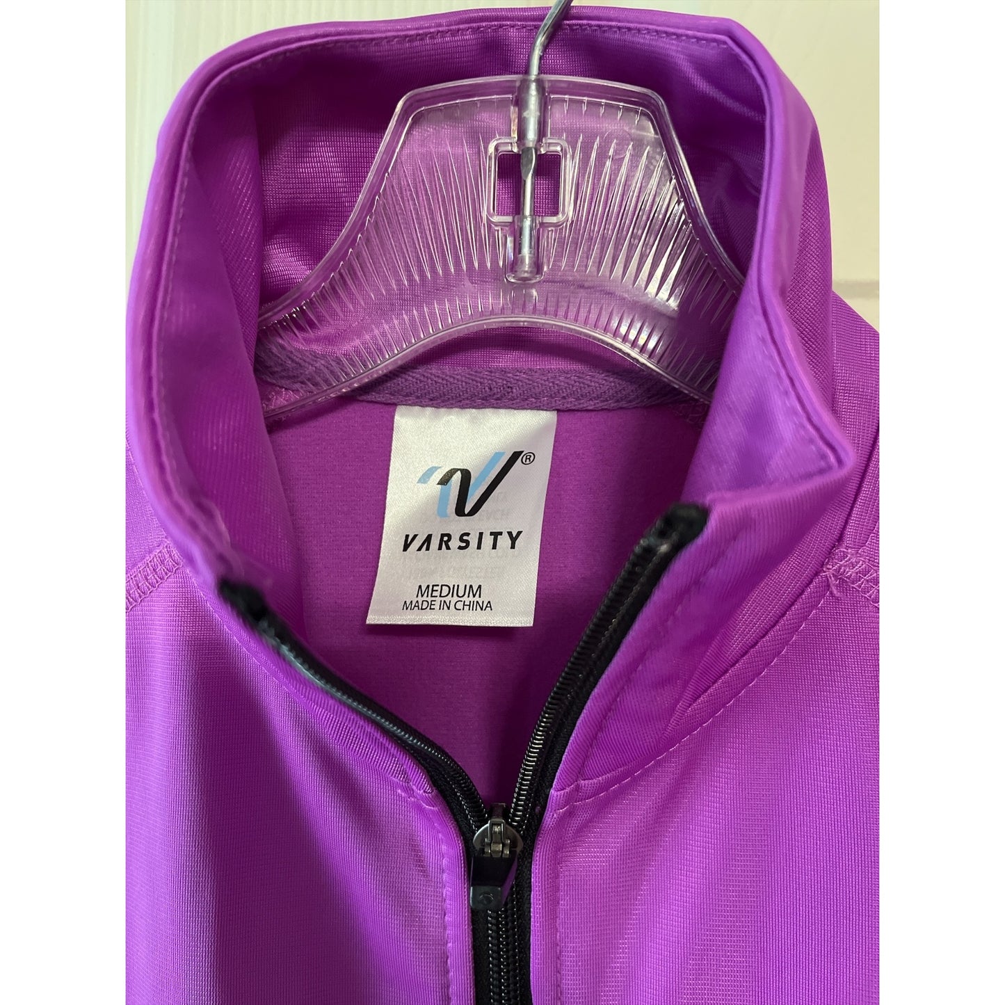 Varsity Spirit Mardi Gras Champion Jacket – Purple Full Zip Cheer Dance Competition, Size M