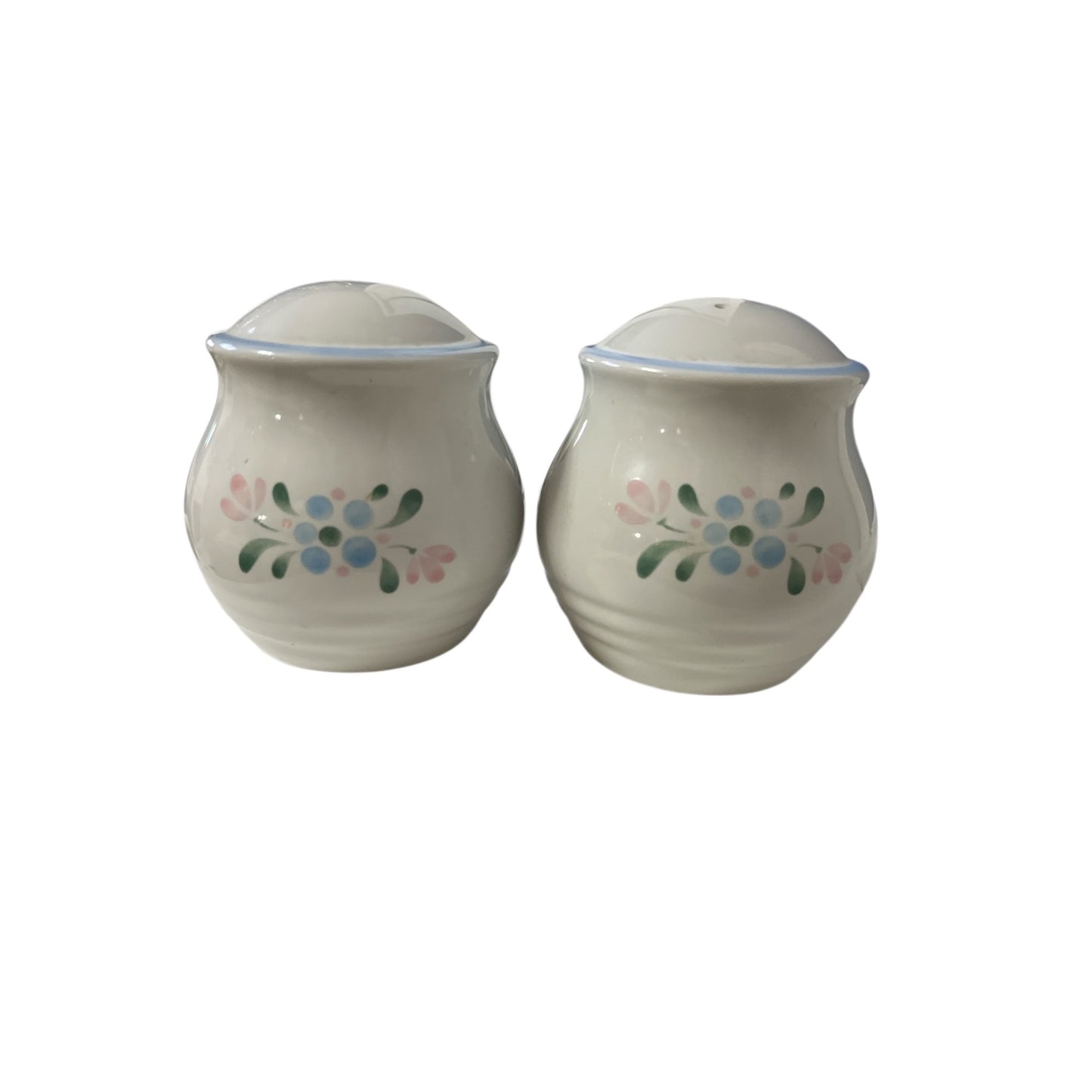 Vintage Fascina Japan Salt & Pepper Shaker Set Floral Ceramic