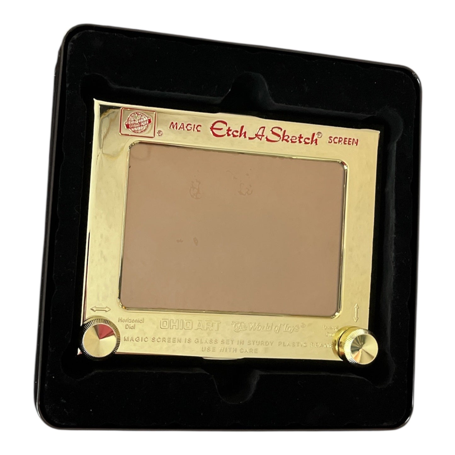 Ohio Art 100th Anniversary Collector’s Edition Etch A Sketch | Gold Metallic | COA & Tin