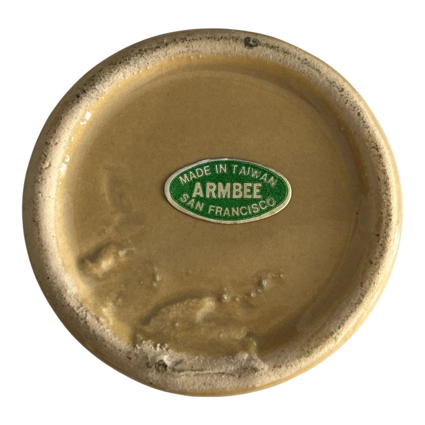 Vintage Armbee Mini Stoneware Crock – Brown Glazed Pottery Jar