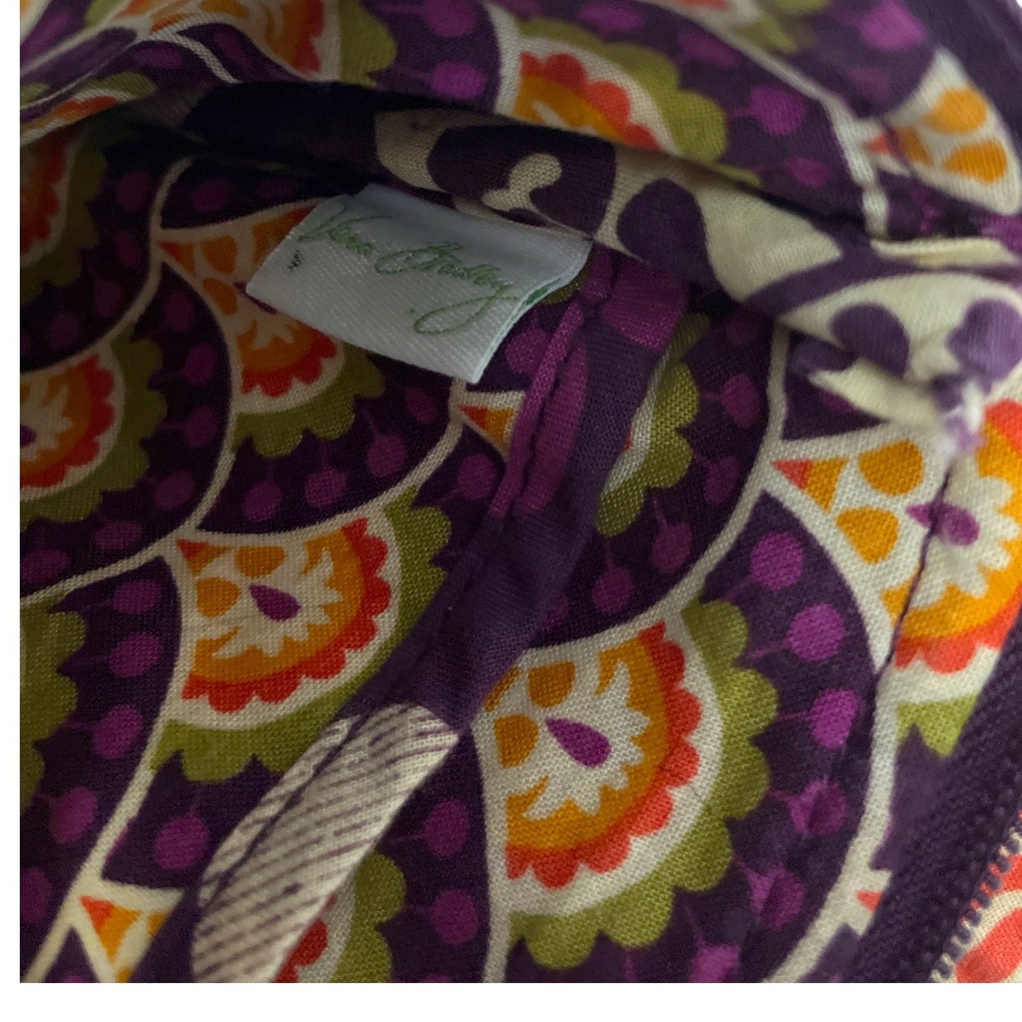 Vera Bradley Quilted Crossbody Bag – Ribbons Pattern – Adjustable Strap, Pockets
