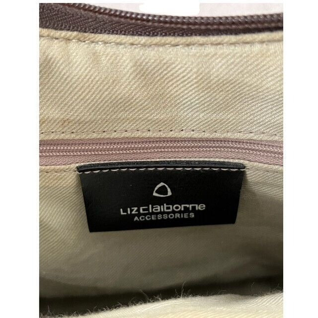 Liz Claiborne Brown Leather Crossbody Bag – Adjustable Strap, Multi-Pocket Organizer