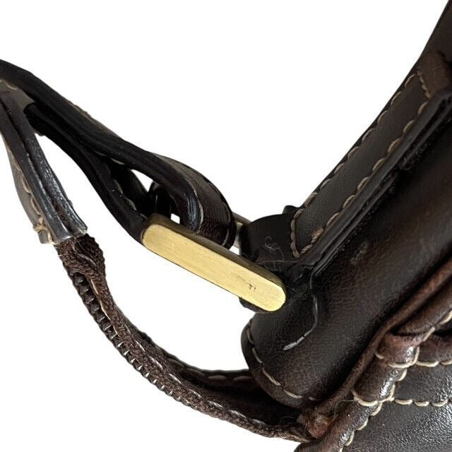 Liz Claiborne Brown Leather Crossbody Bag – Adjustable Strap, Multi-Pocket Organizer