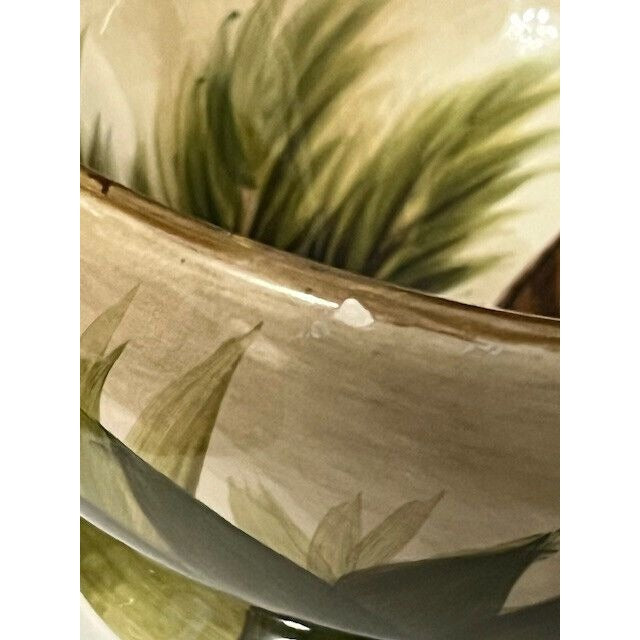 Vintage Tabletops Lifestyles Kona Ceramic Soup/Cereal Bowl – Handpainted – Discontinued – 2 Small Chips