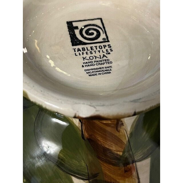 Vintage Tabletops Lifestyles Kona Ceramic Soup/Cereal Bowl – Handpainted – Discontinued – 2 Small Chips