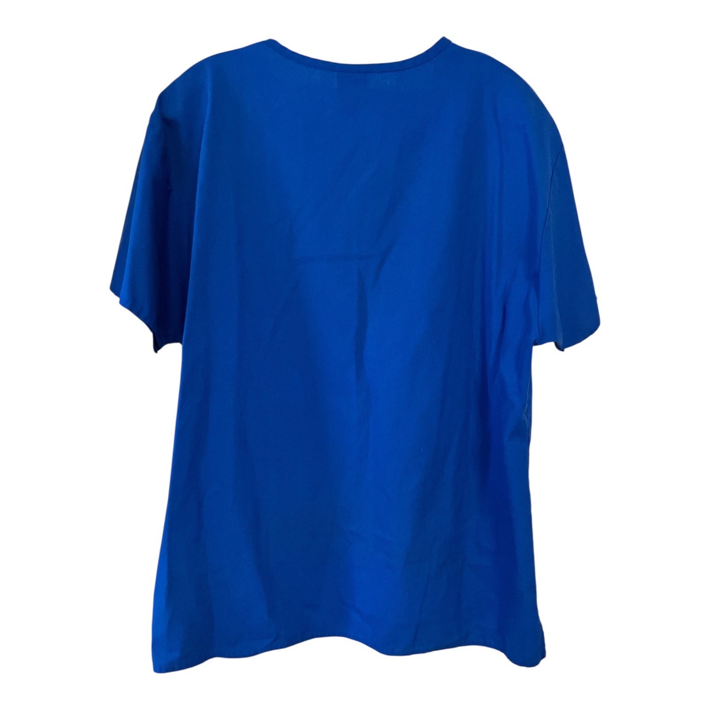 Set of 3 Crest Unisex Scrub Tops – Size S – Pink, Teal, Blue – 2-Pocket V-Neck Medical Uniform Shirts – 45" Chest