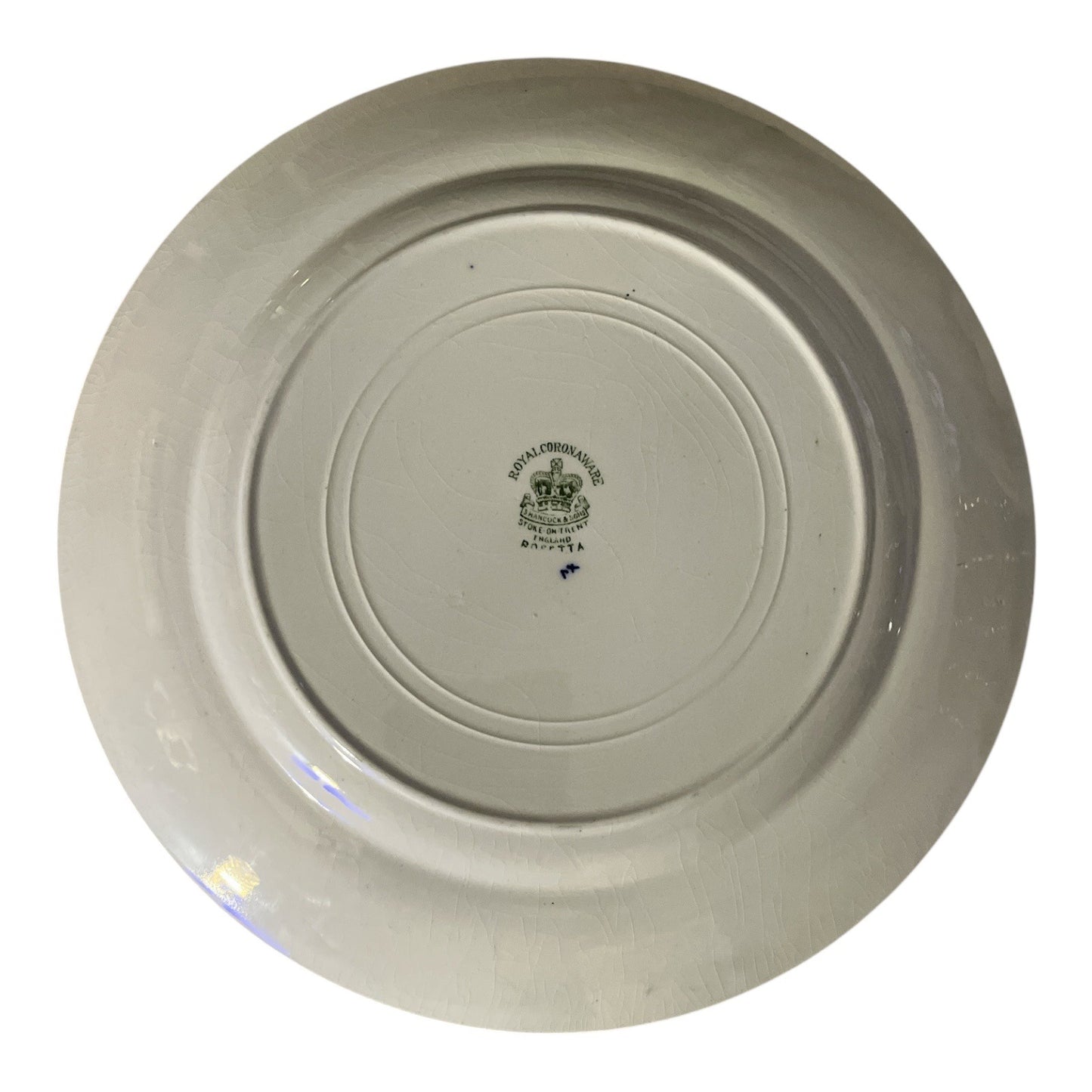 Royal Corona Ware Rosetta Plate – S. Hancock & Sons, 1920s–30s, 10" Floral Chintz.