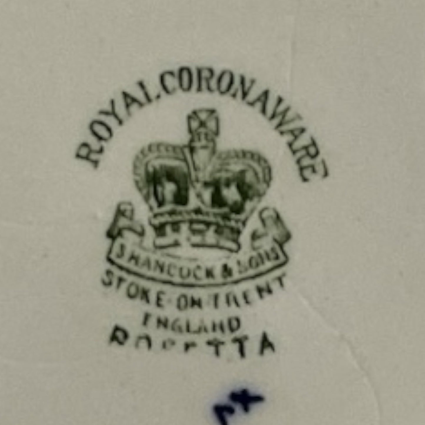 Royal Corona Ware Rosetta Plate – S. Hancock & Sons, 1920s–30s, 10" Floral Chintz.