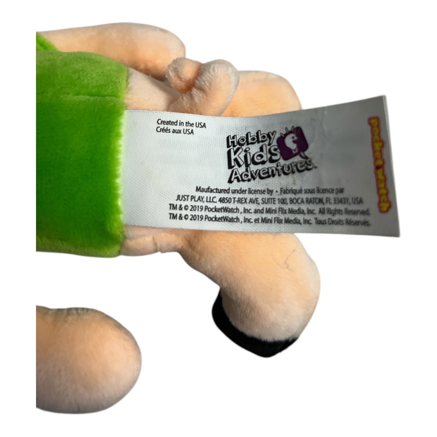 HobbyKids Adventures Plush Toy Pig Character Green Shirt 2019 8"