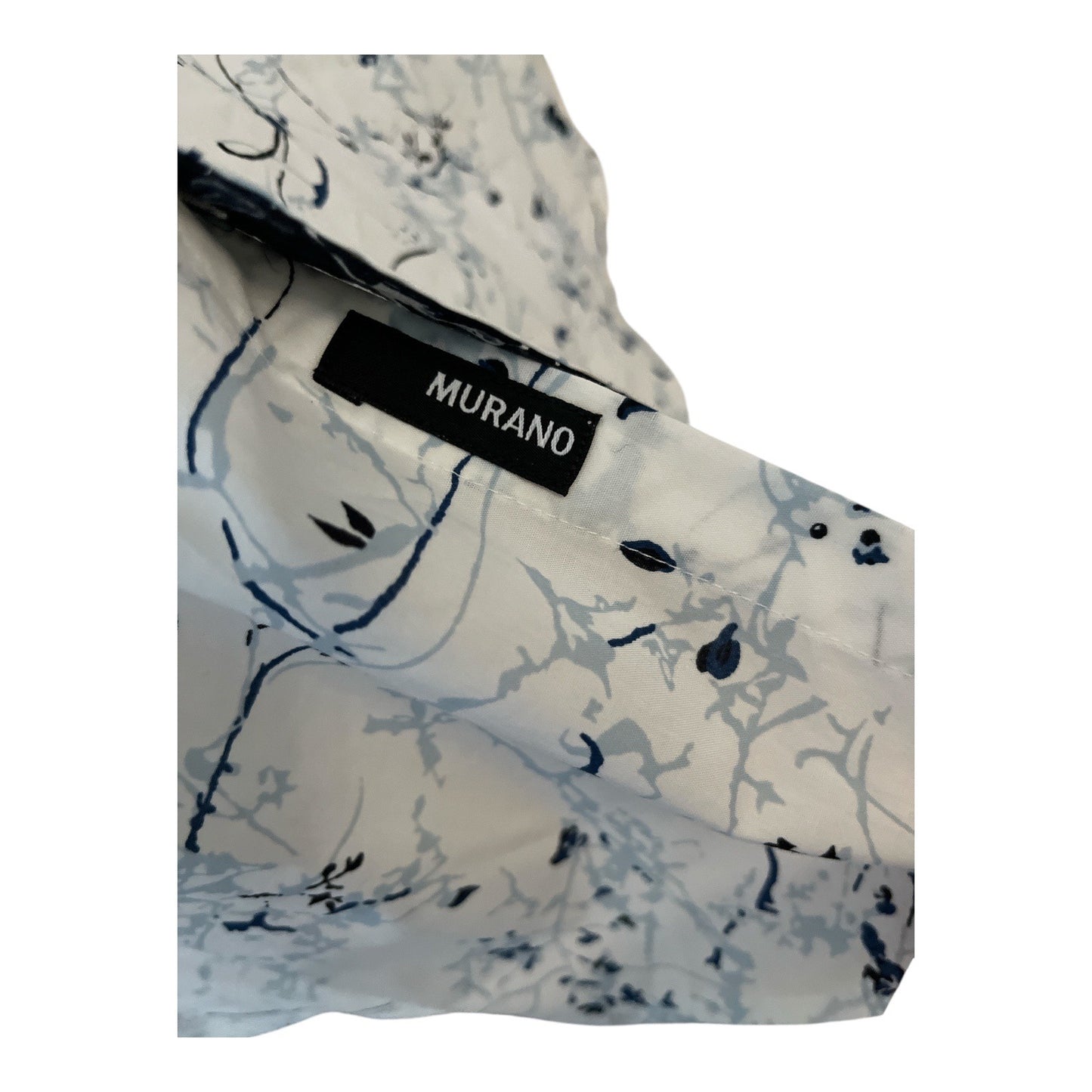 Murano Men’s Long Sleeve Button Down Shirt – Size L – Abstract Floral Print – Modern Comfort Fit