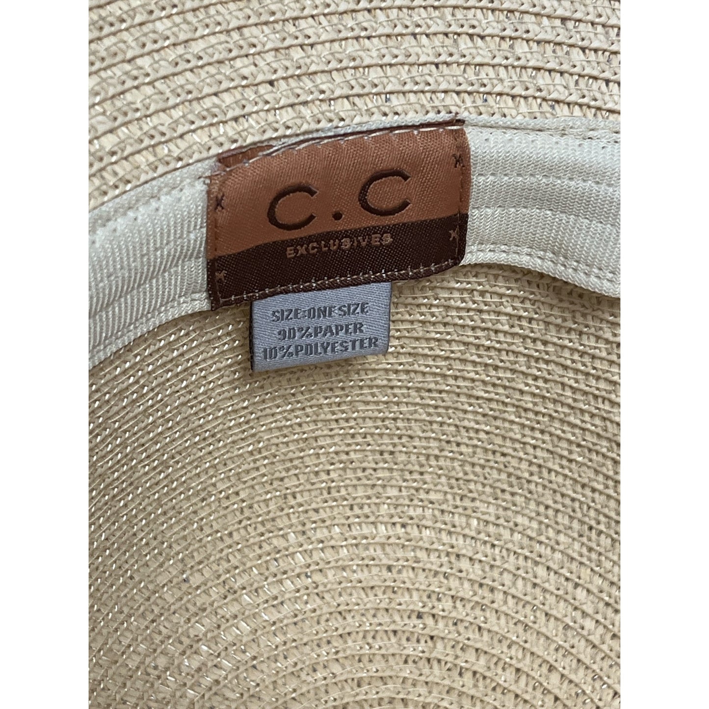 C.C Exclusives Women’s Beige Cloche Hat – Bow & Flower Accent