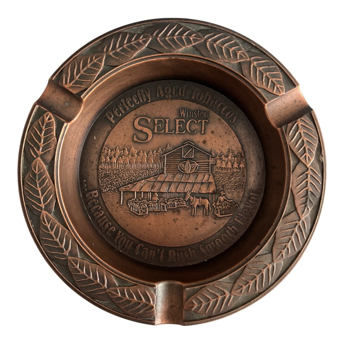 Vintage Winston Select Tobacco Advertising Ashtray – Copper-Tone