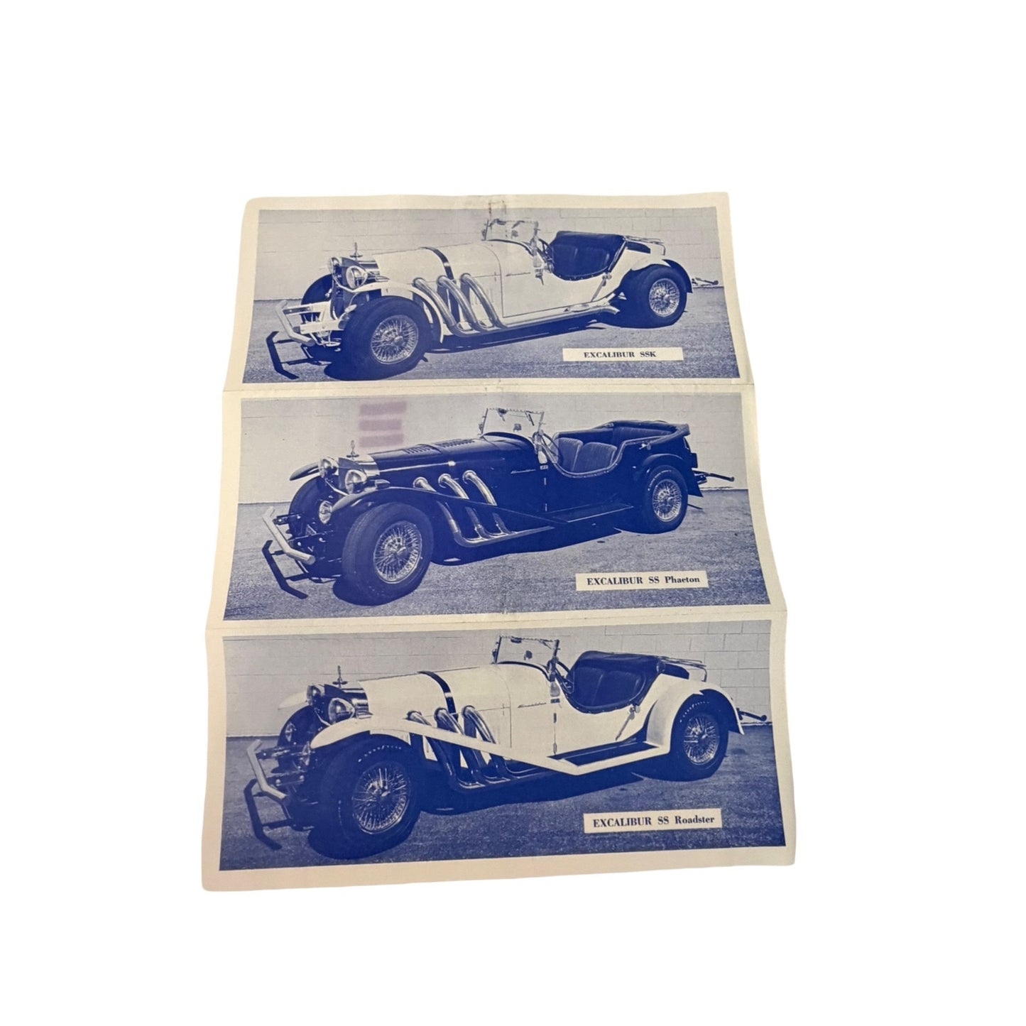 Vintage 1967 Excalibur SS Dealer Sales Brochure With 3 Business Cards Milwaukee WI