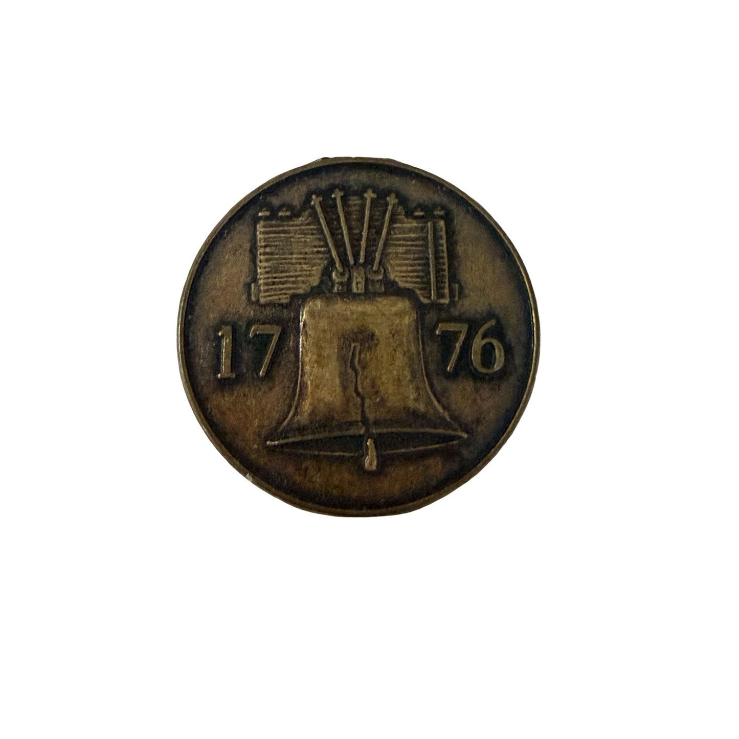 Vintage History Channel Club 1776 Liberty Bell Commemorative Token Bronze Tone