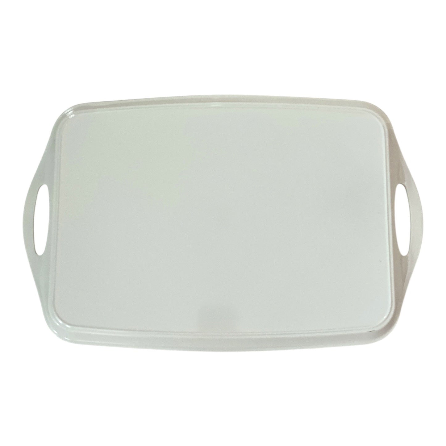 Kate McRostie "Candy Cane Coffee & Cookie Co." Holiday Serving Tray | 17" x 11" | Red & White Christmas Design