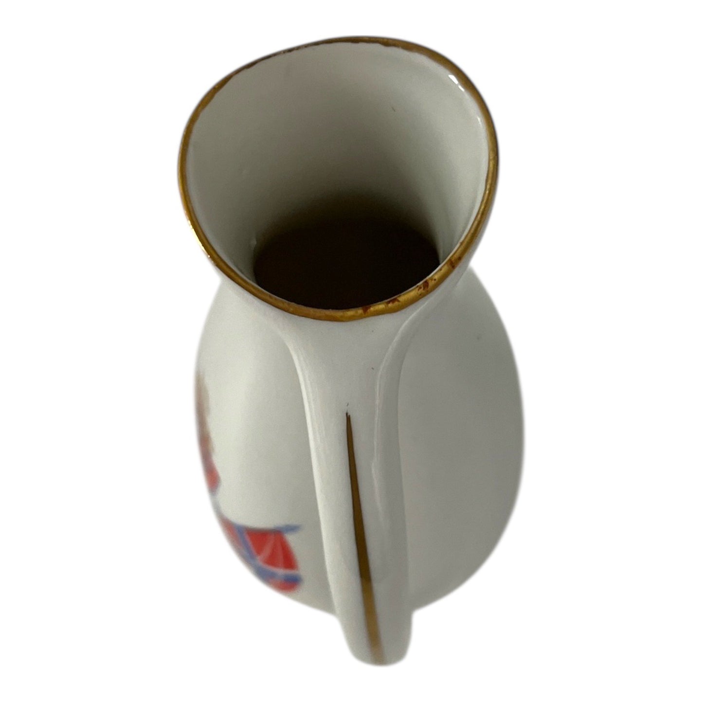 Vintage Erling Krage Norway Ceramic Pitcher – Coat of Arms & Flags