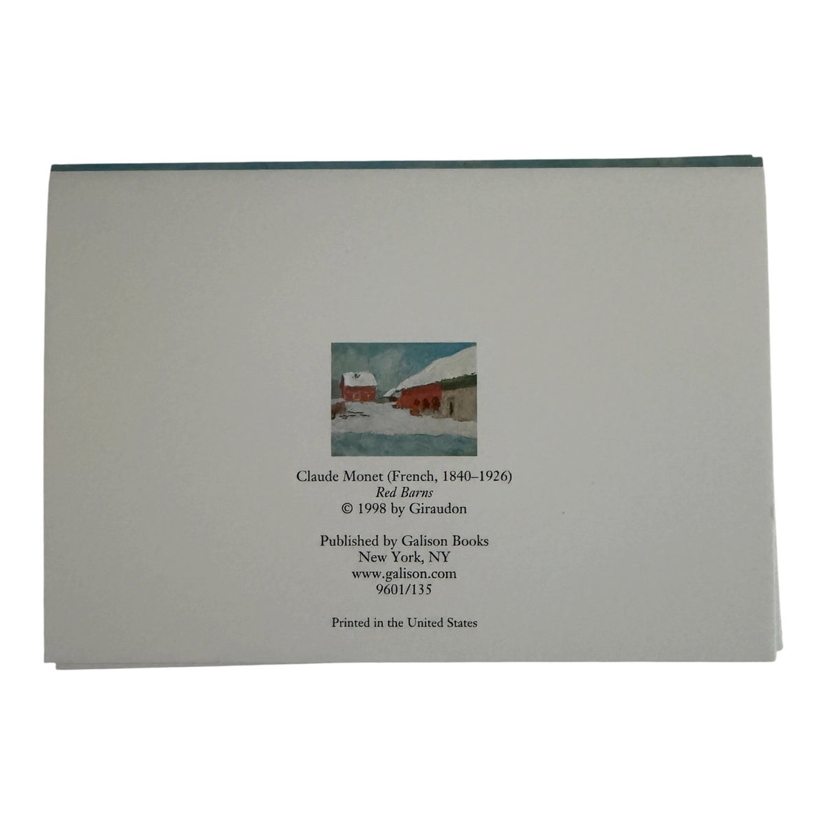 Vintage Galison Claude Monet Red Barns in Norway Holiday Cards Boxed Set 18 of 20