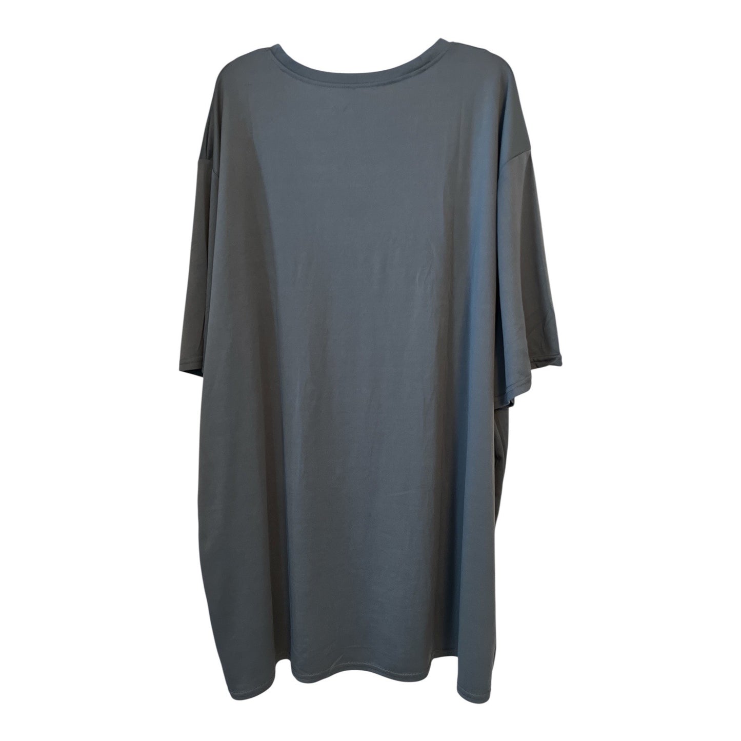 Real Essentials Men’s 5X & 5XT Performance V-Neck T-Shirts – Set of 3 – 100% Polyester – Black & Slate Blue – Oversized Fit