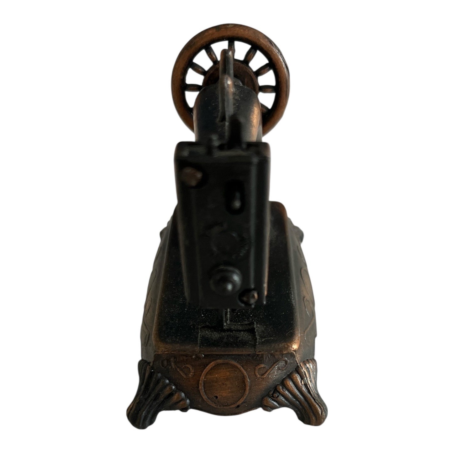 Vintage Miniature Sewing Machine Pencil Sharpener – Bronze Finish, Collectible Novelty