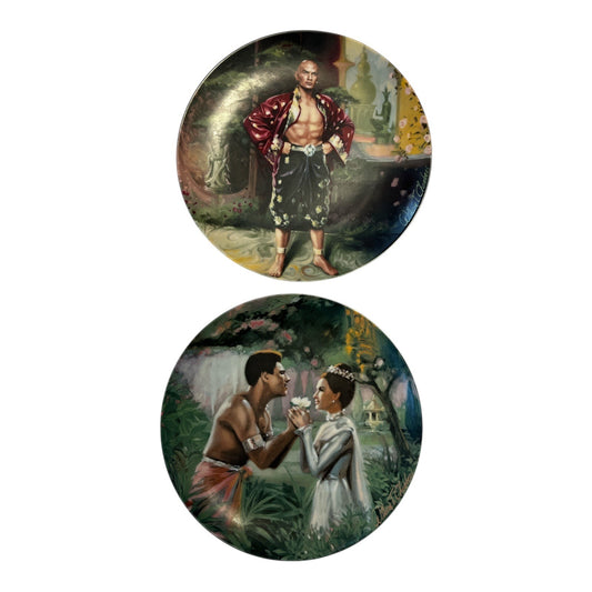 1985 Edwin M. Knowles Collector Plates – The King and I Series – William Chambers Art – Set of 2