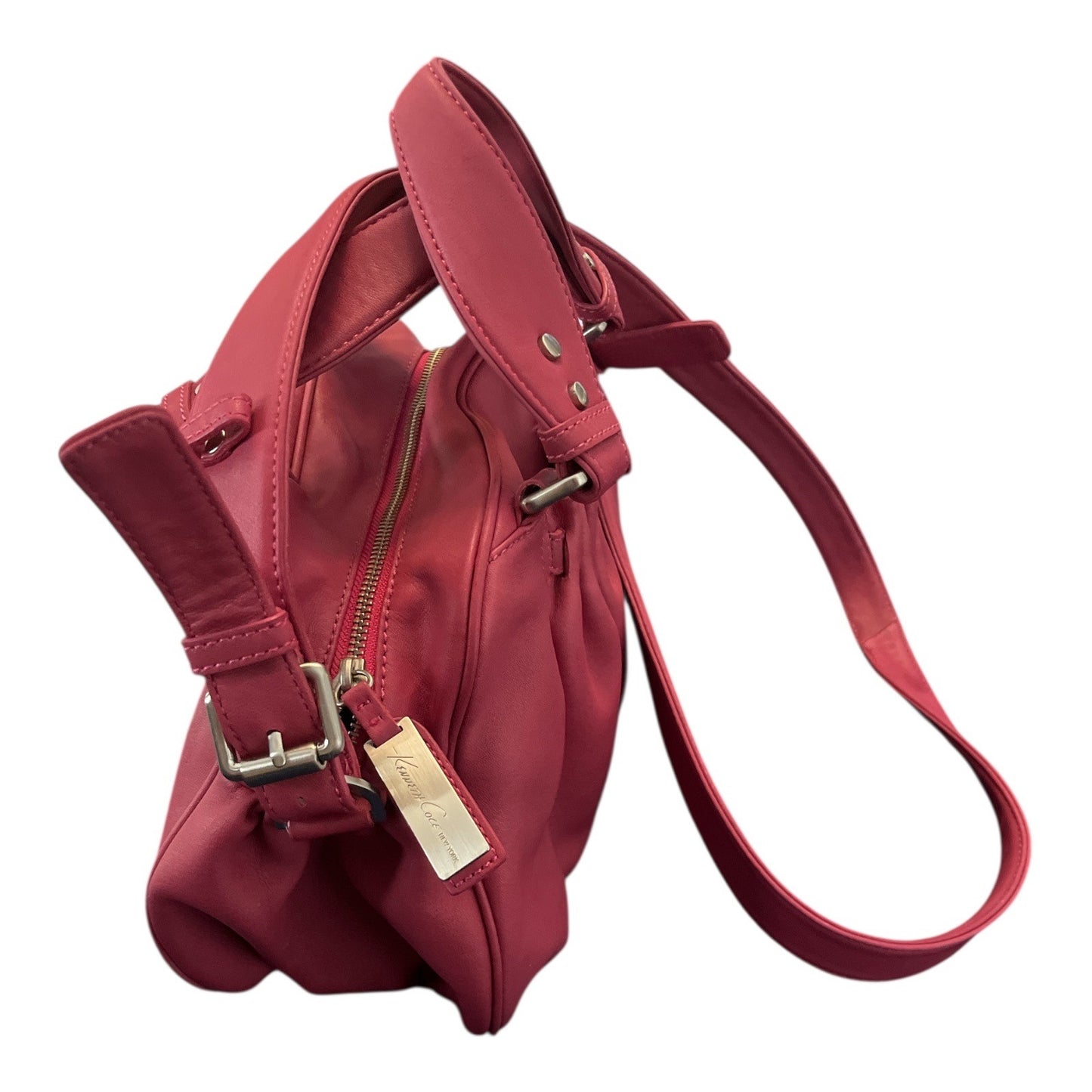 Kenneth Cole Reaction Hot Pink Satchel Handbag – Faux Leather