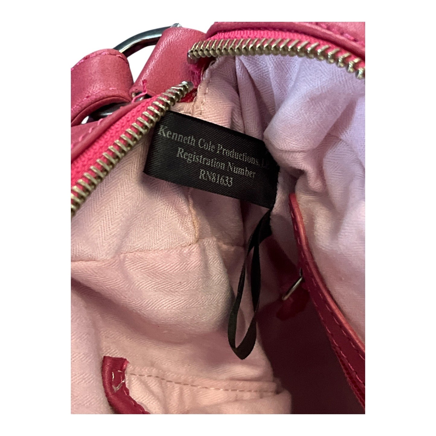 Kenneth Cole Reaction Hot Pink Satchel Handbag – Faux Leather