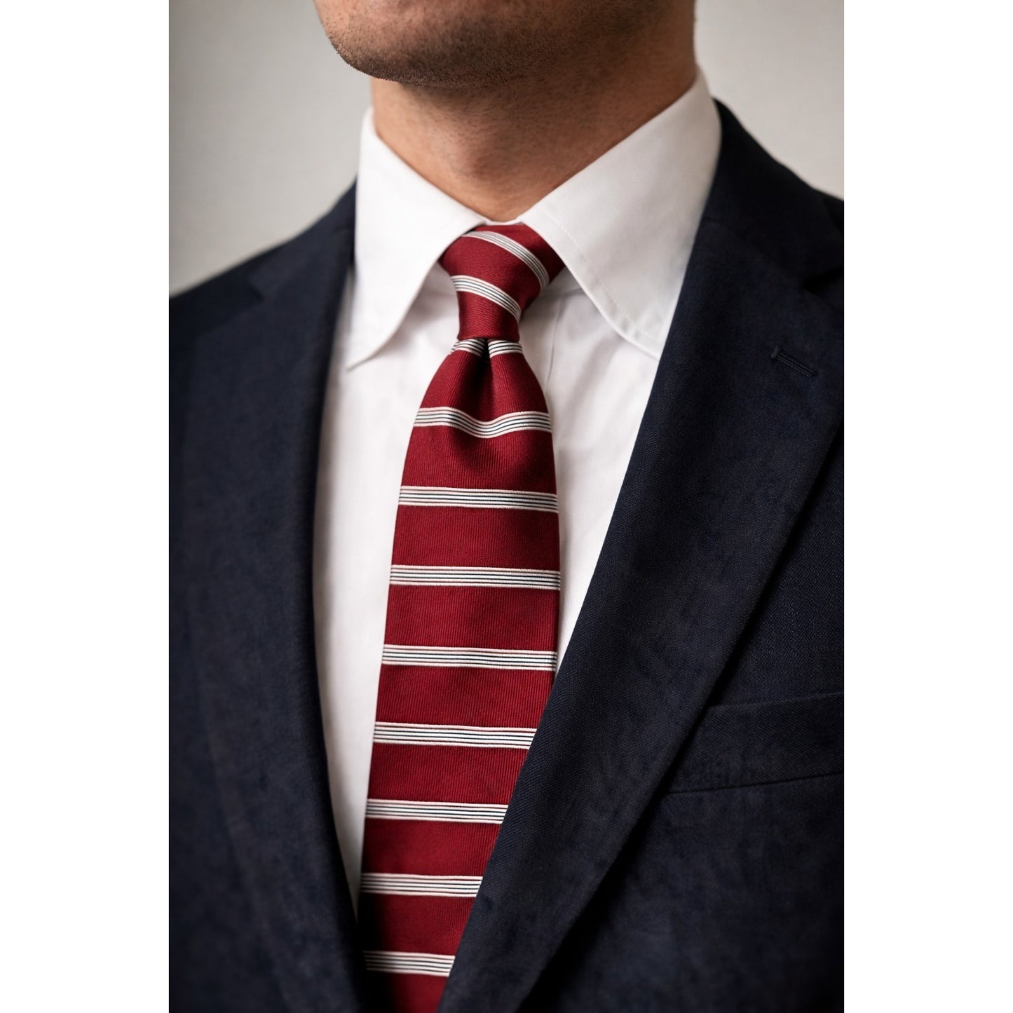Vintage Paolo Gucci Silk Tie Red Stripe Made In Italy Hand Finished Mens Necktie