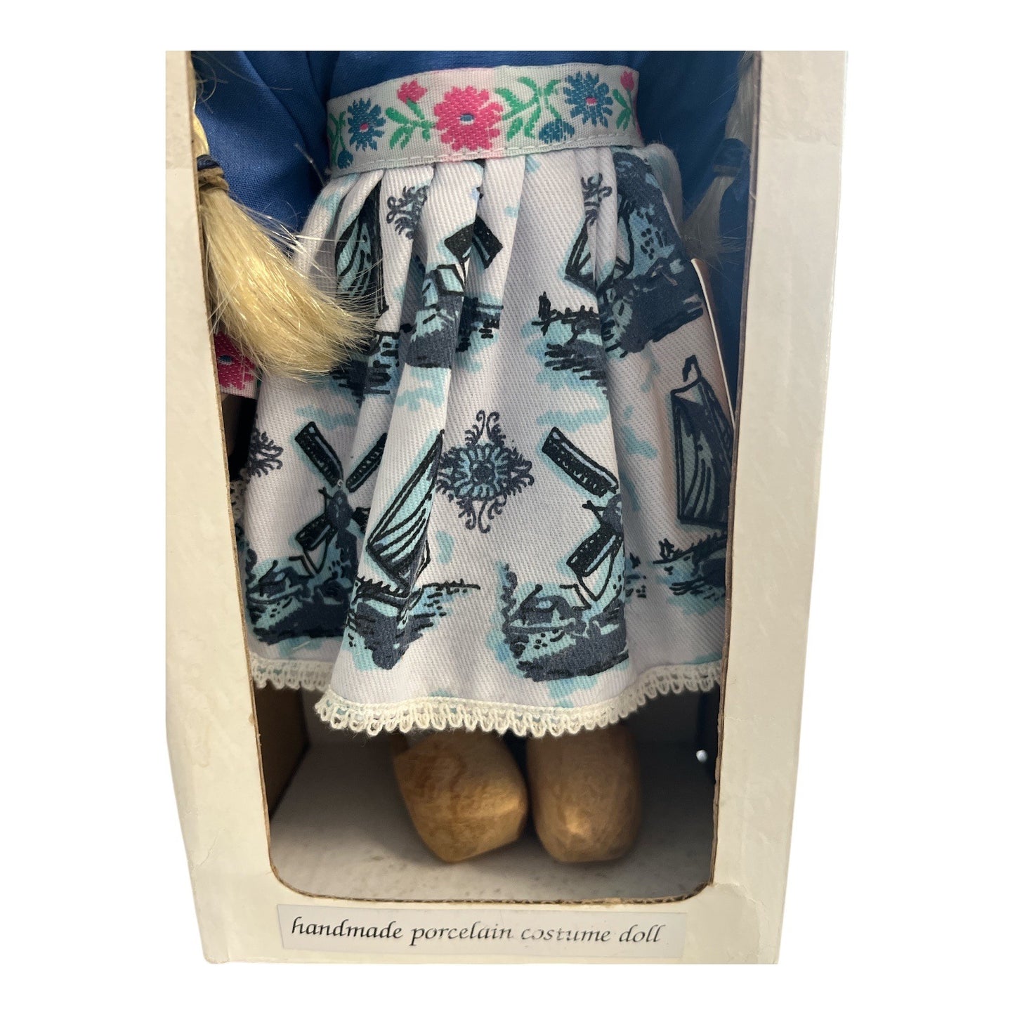 Waterland Dolls Holland Handmade Porcelain Doll – Volendam Costume – 10” – Boxed with Tag – 1990s
