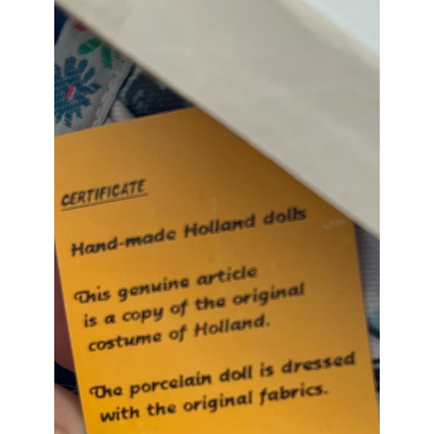 Waterland Dolls Holland Handmade Porcelain Doll – Volendam Costume – 10” – Boxed with Tag – 1990s