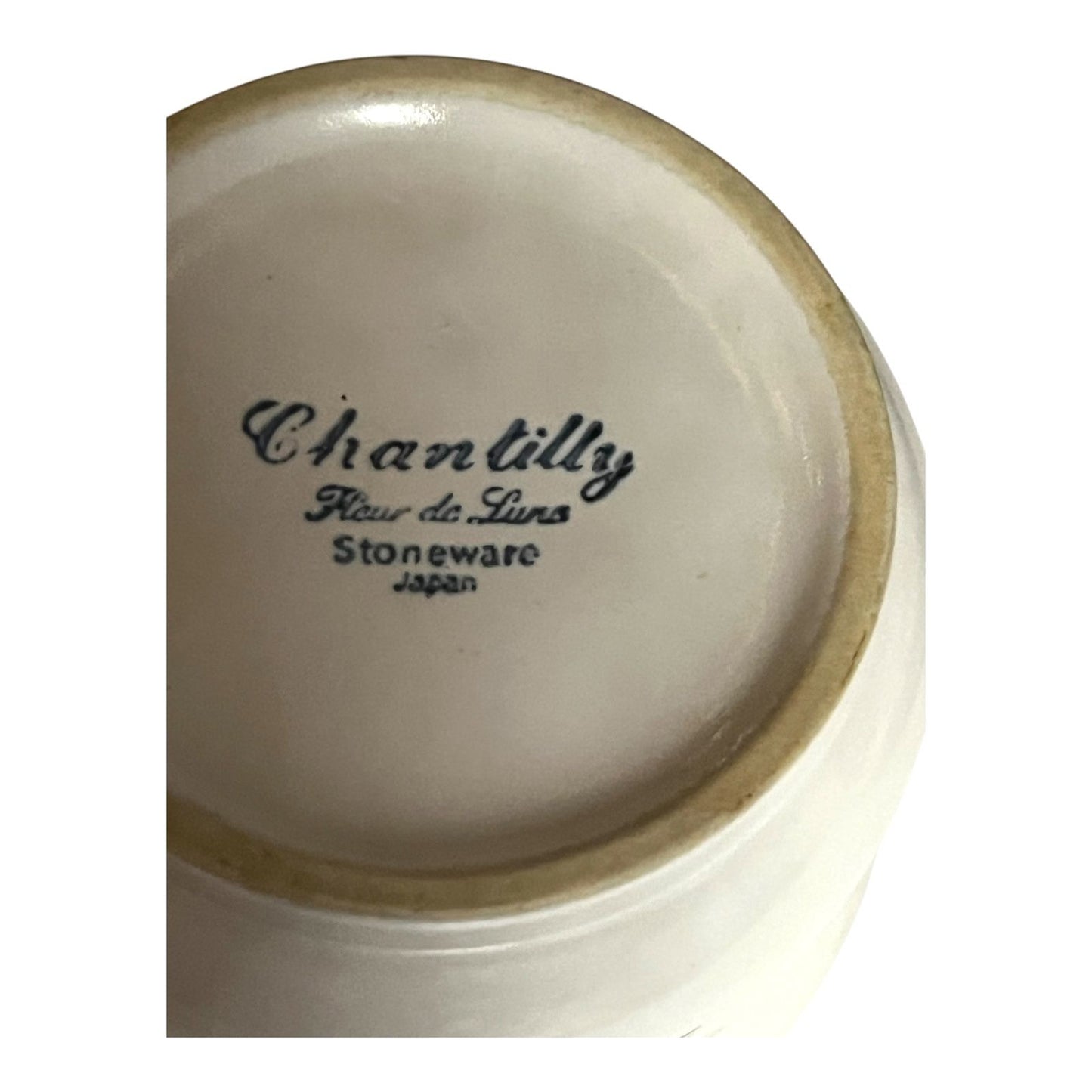 Vintage Chantilly Fleur de Lune Stoneware Sugar Bowl with Lid – Japan – Floral Pattern