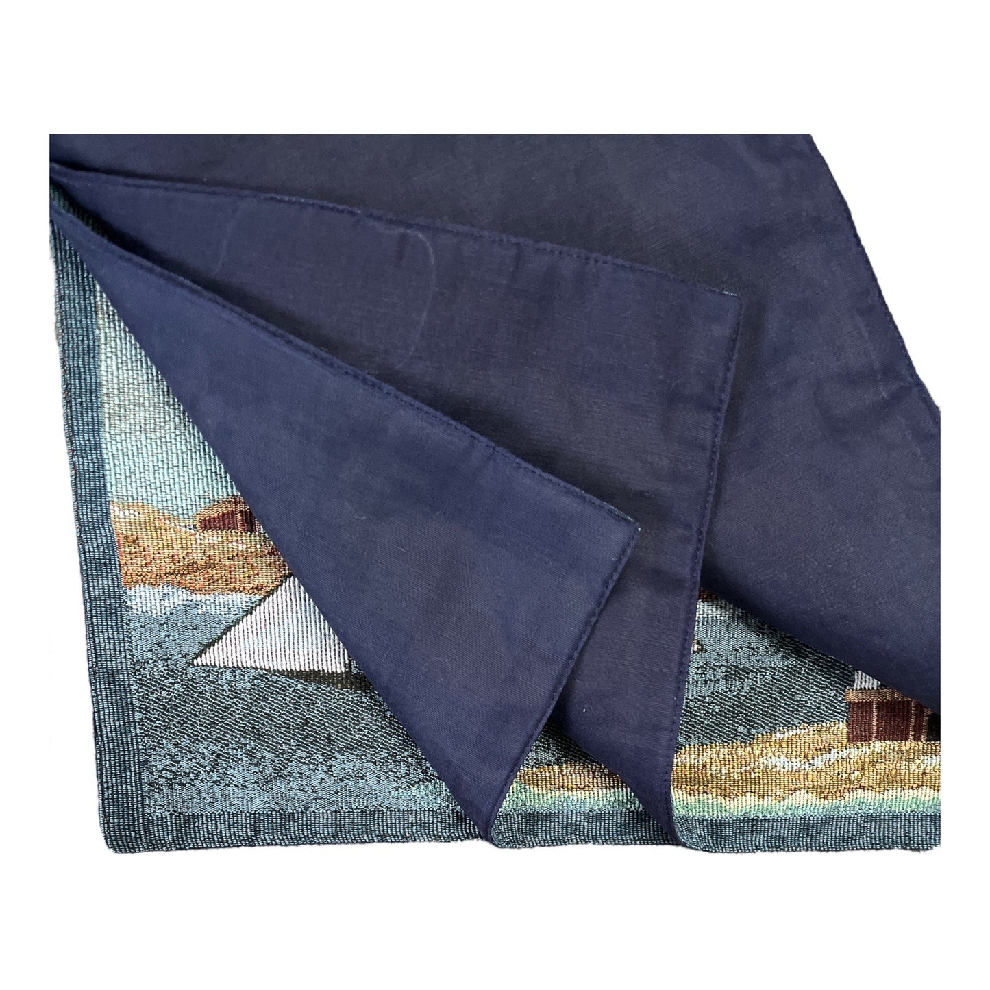 Set of 4 Nautical Lighthouse & Sailboat Tapestry Placemats – P.P. Home Collection