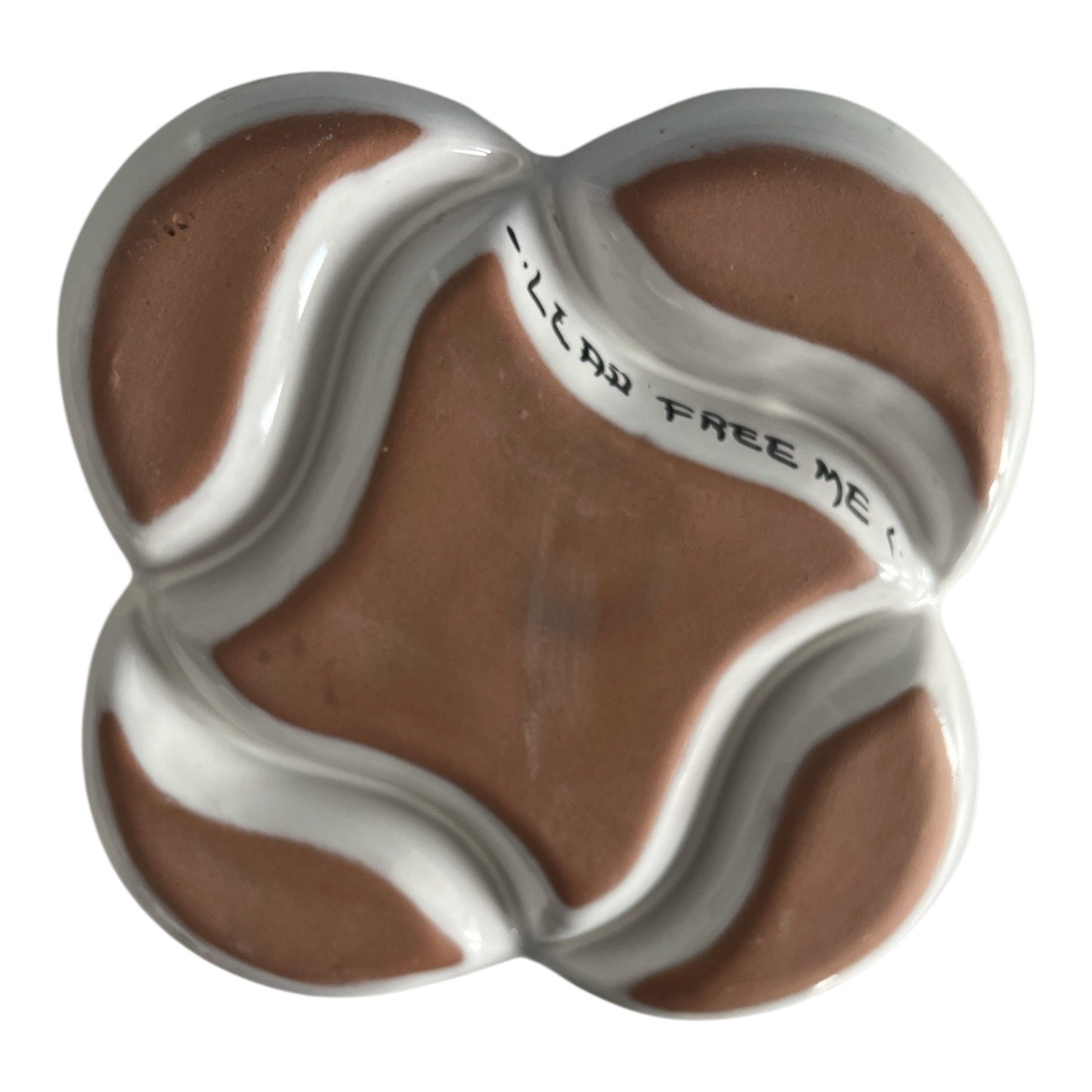 VTG Hand Painted Mexican Talavera Style Divided Dish 10” Ceramic Floral Fish Design Lead Free