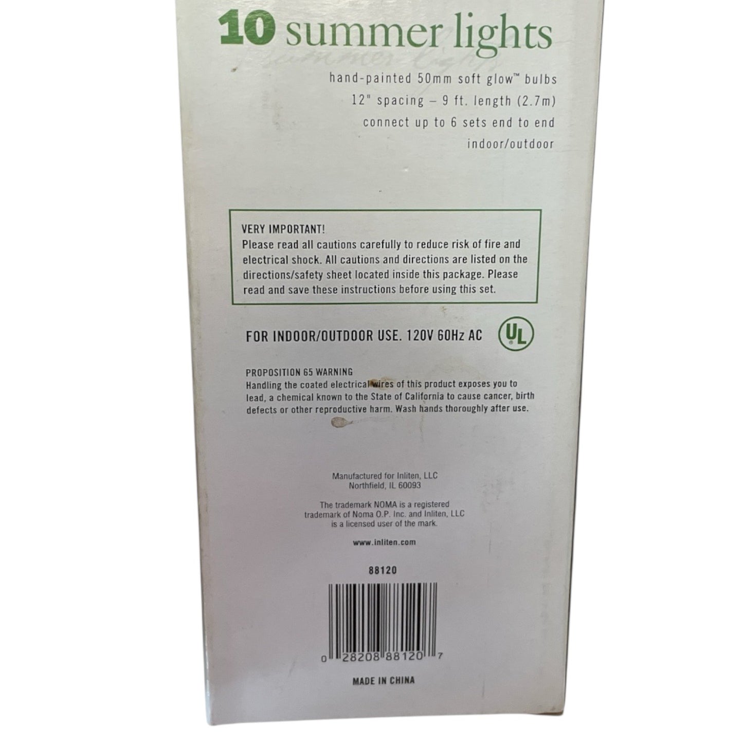 2 Sets Vintage NOMA Expressions Tulip Summer String Lights – 20 Hand-Painted Bulbs – 9 ft Each – Indoor/Outdoor