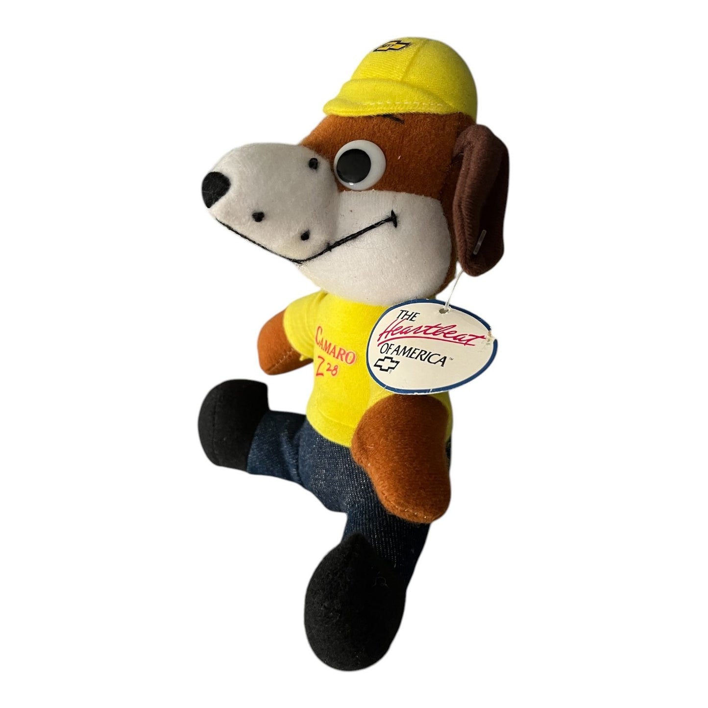Vintage Chevy Camaro Z28 Dog Plush – “The Heartbeat of America” Tag – 1992