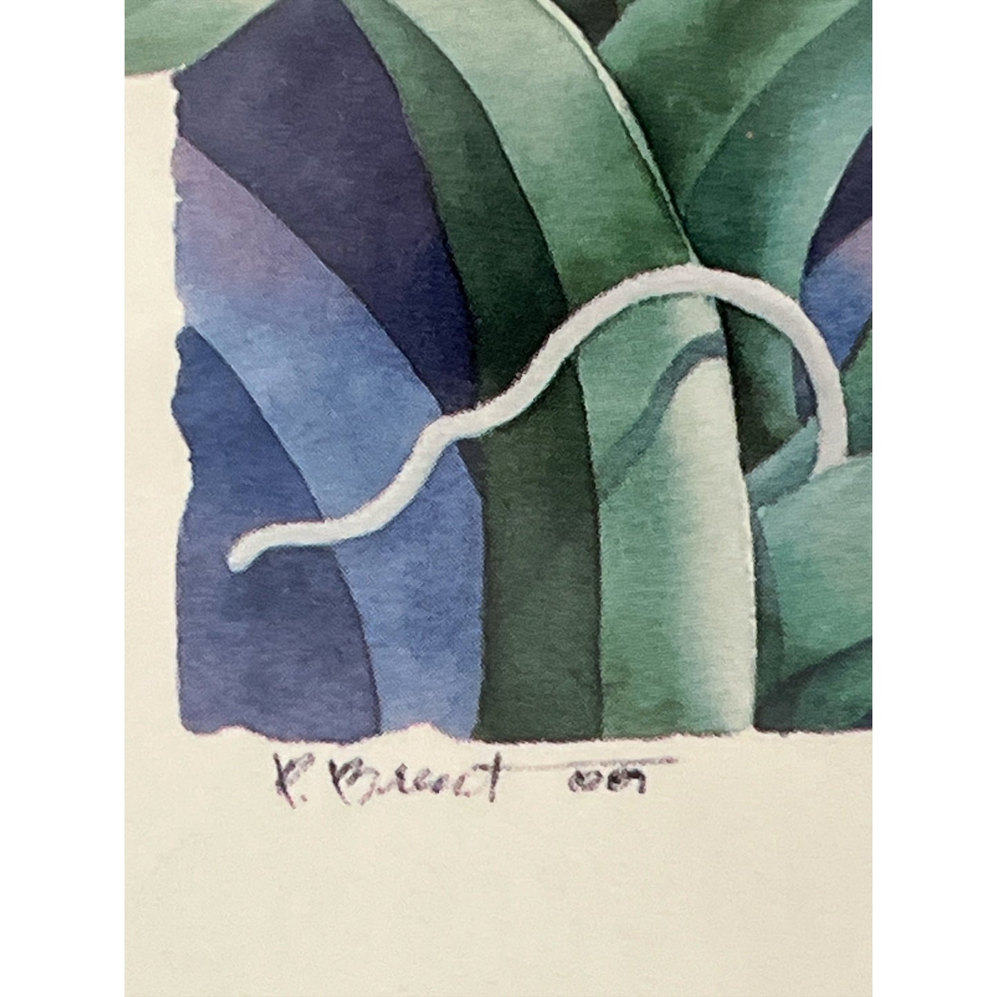 Pair of Paul Brent Orchid Prints – Matted & Framed – Signed in Plate, 2001