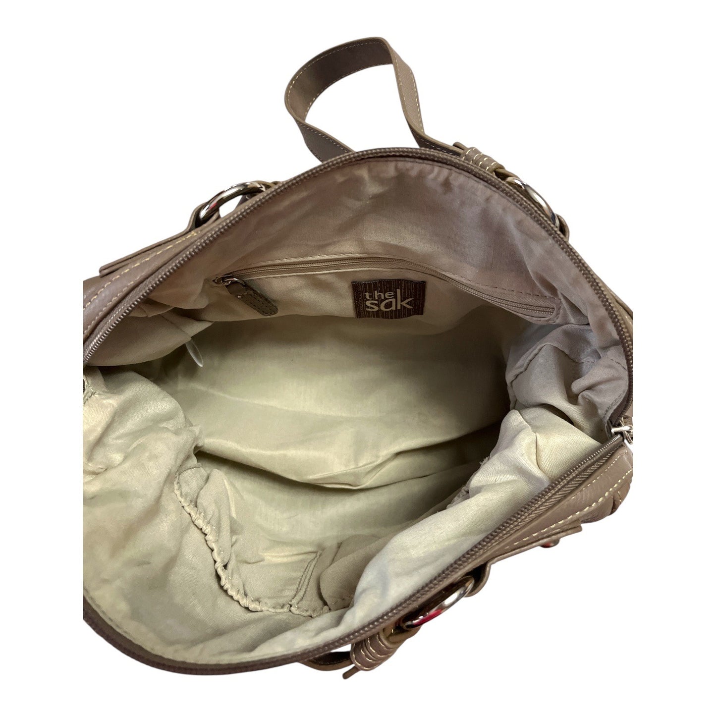 The Sak Leather Satchel – Portobello Taupe – Double Strap Handbag