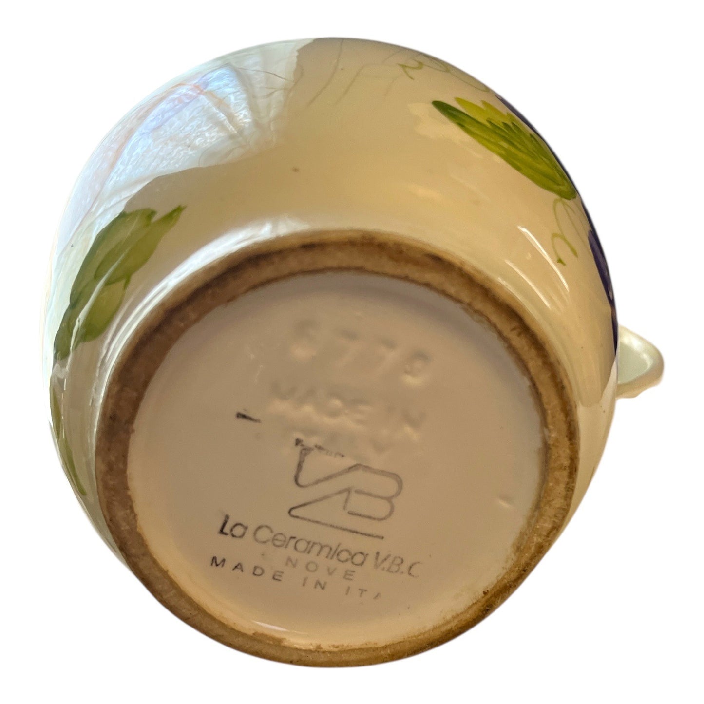 1980s-90s La Ceramica V.B.C. Hand-Painted Fruit Pitcher – Made in Italy