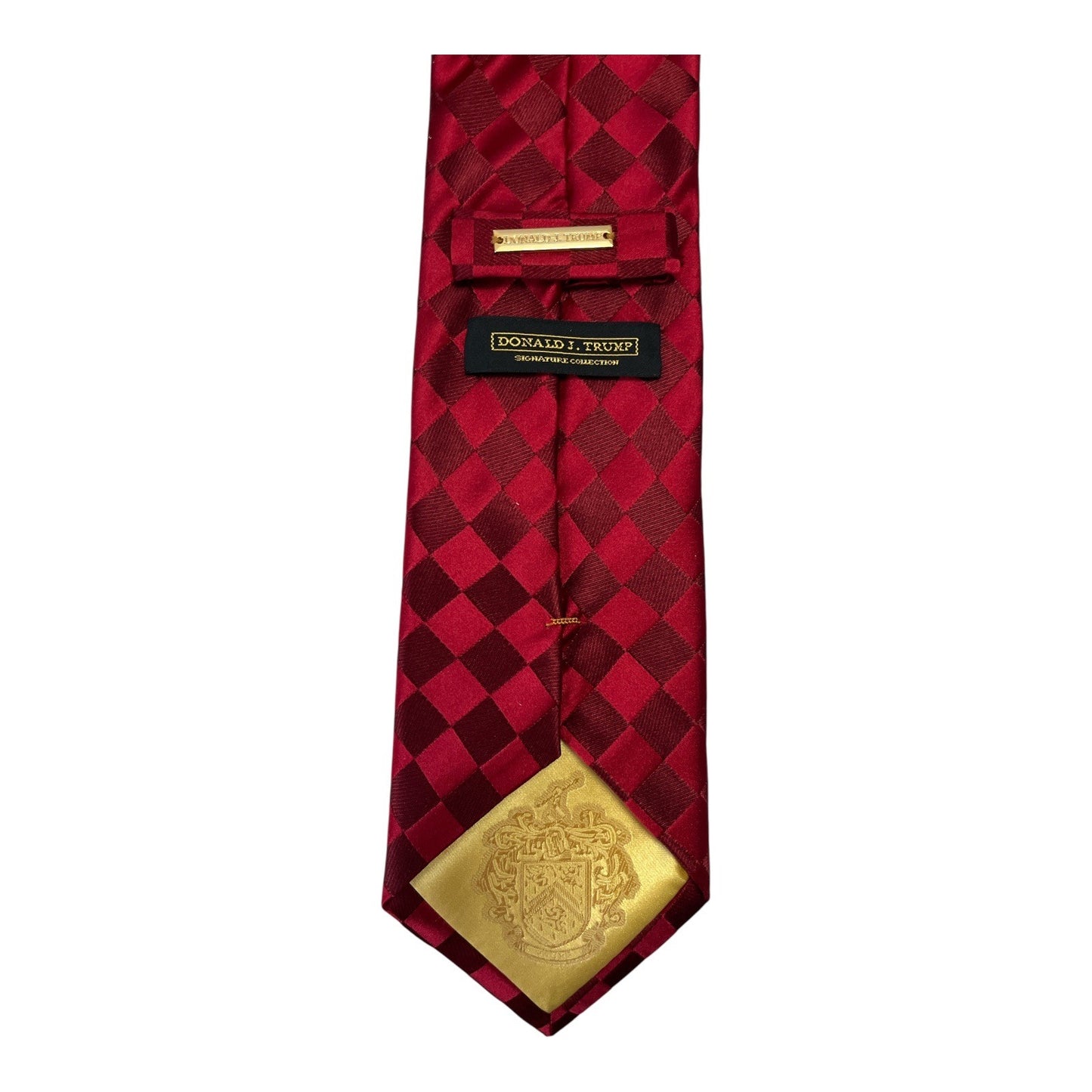 2 VTG Trump Ties – Signature Collection Red Checker & Trump Arrow Black Silk – 1990s–2000s
