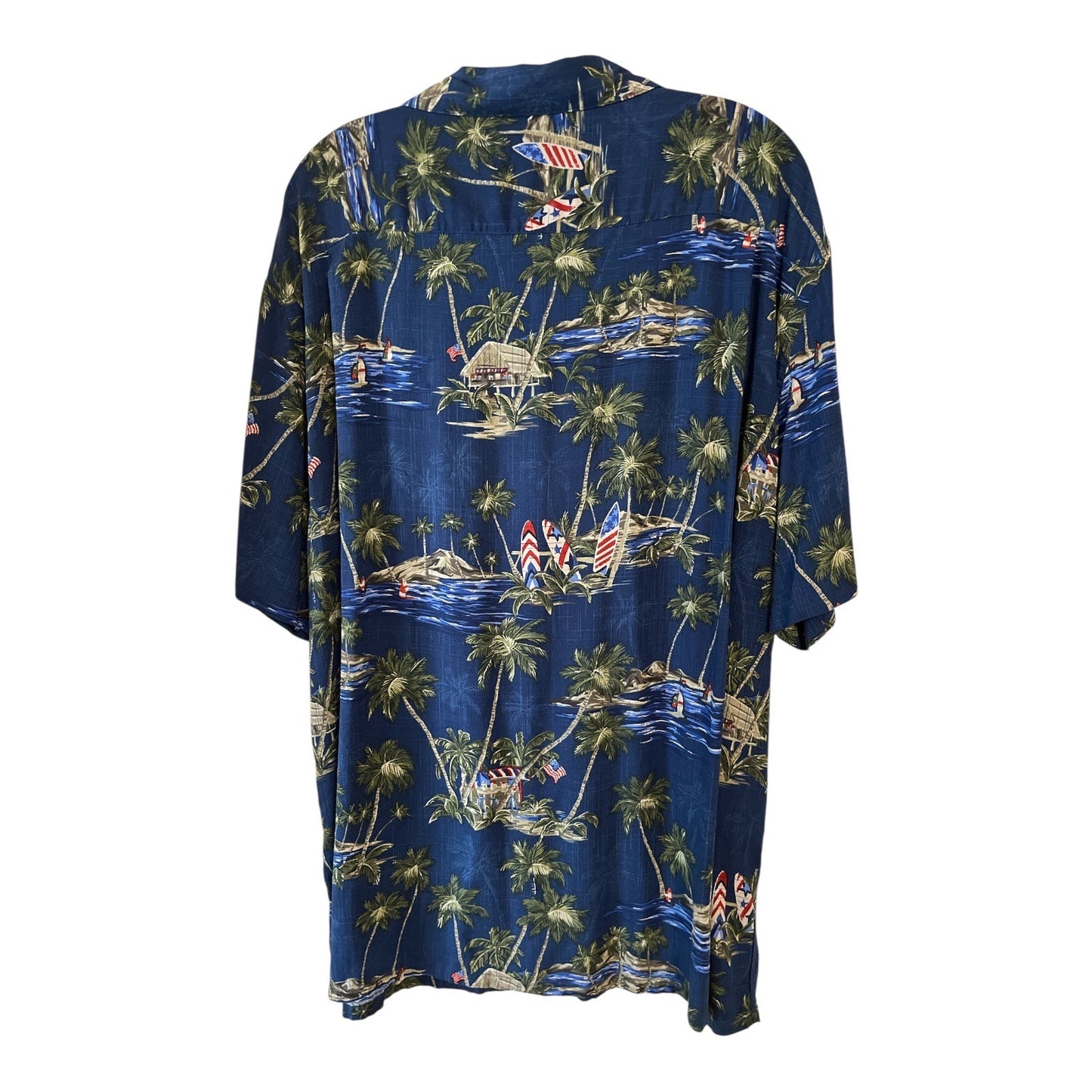 Lot of 2 Saddlebred Men’s XXL Hawaiian Shirts – 100% Rayon – Classic Fit – Tropical Prints – 2010s