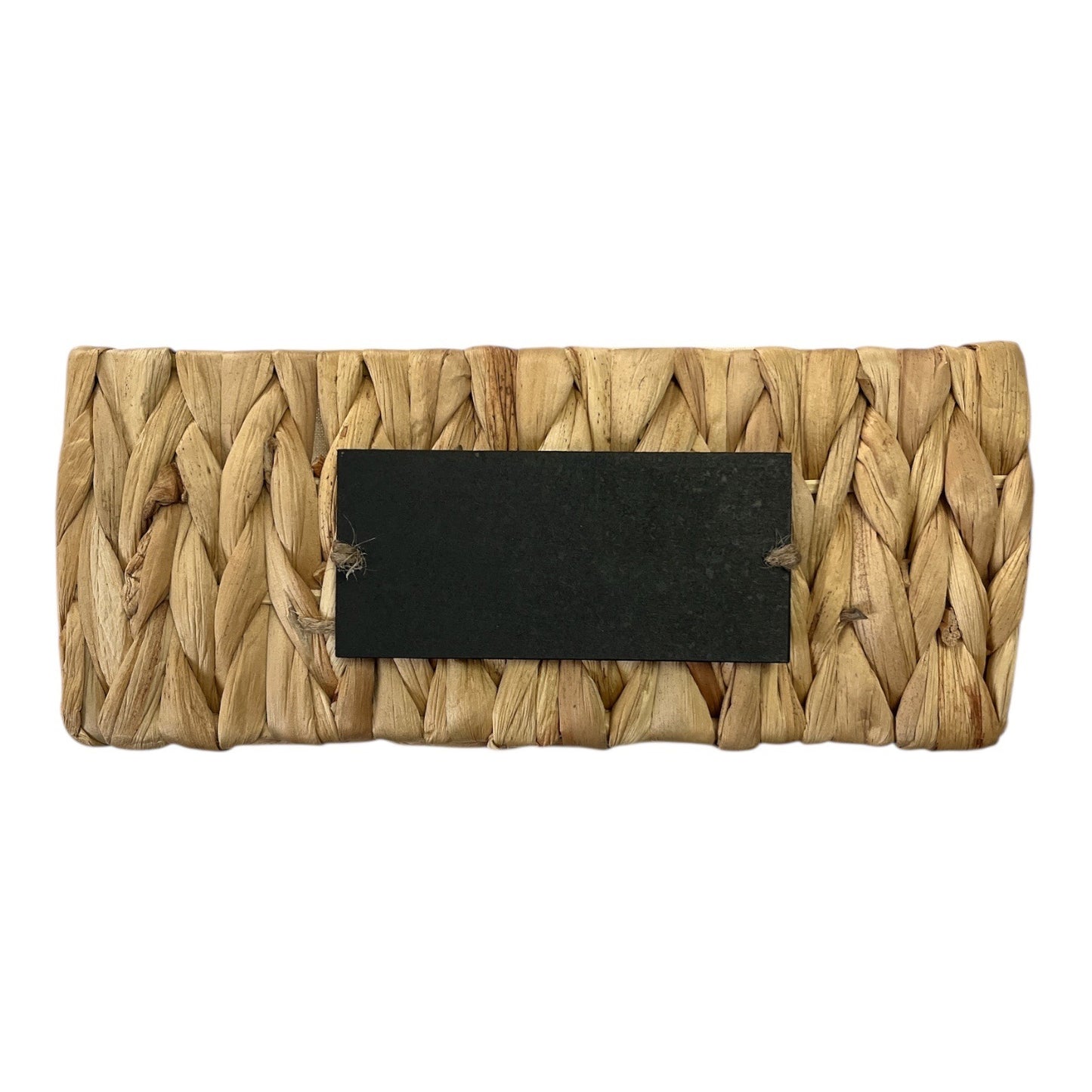 RGI Home Woven Storage Basket with Chalkboard Label – Natural Water Hyacinth – NWT