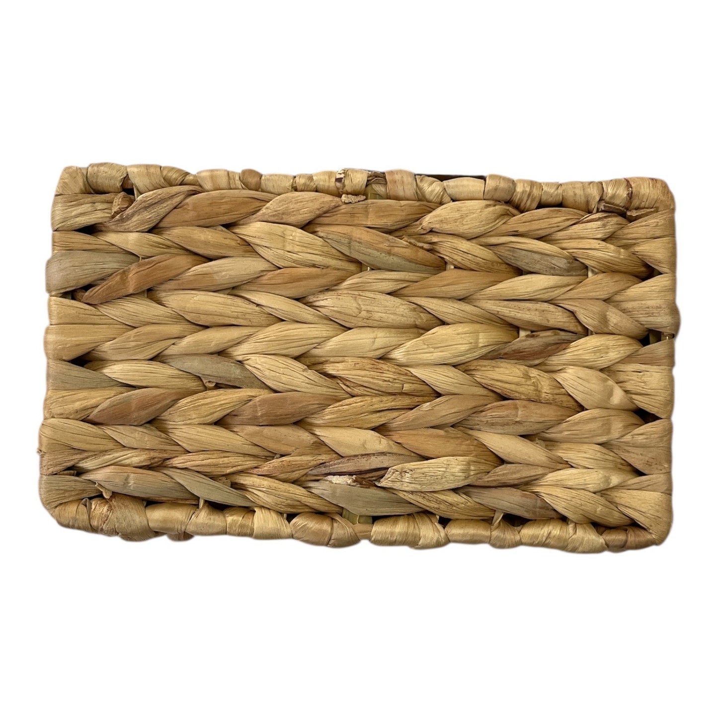 RGI Home Woven Storage Basket with Chalkboard Label – Natural Water Hyacinth – NWT