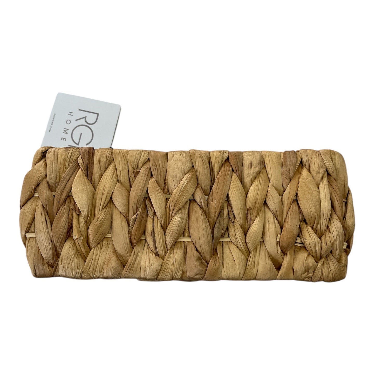 RGI Home Woven Storage Basket with Chalkboard Label – Natural Water Hyacinth – NWT
