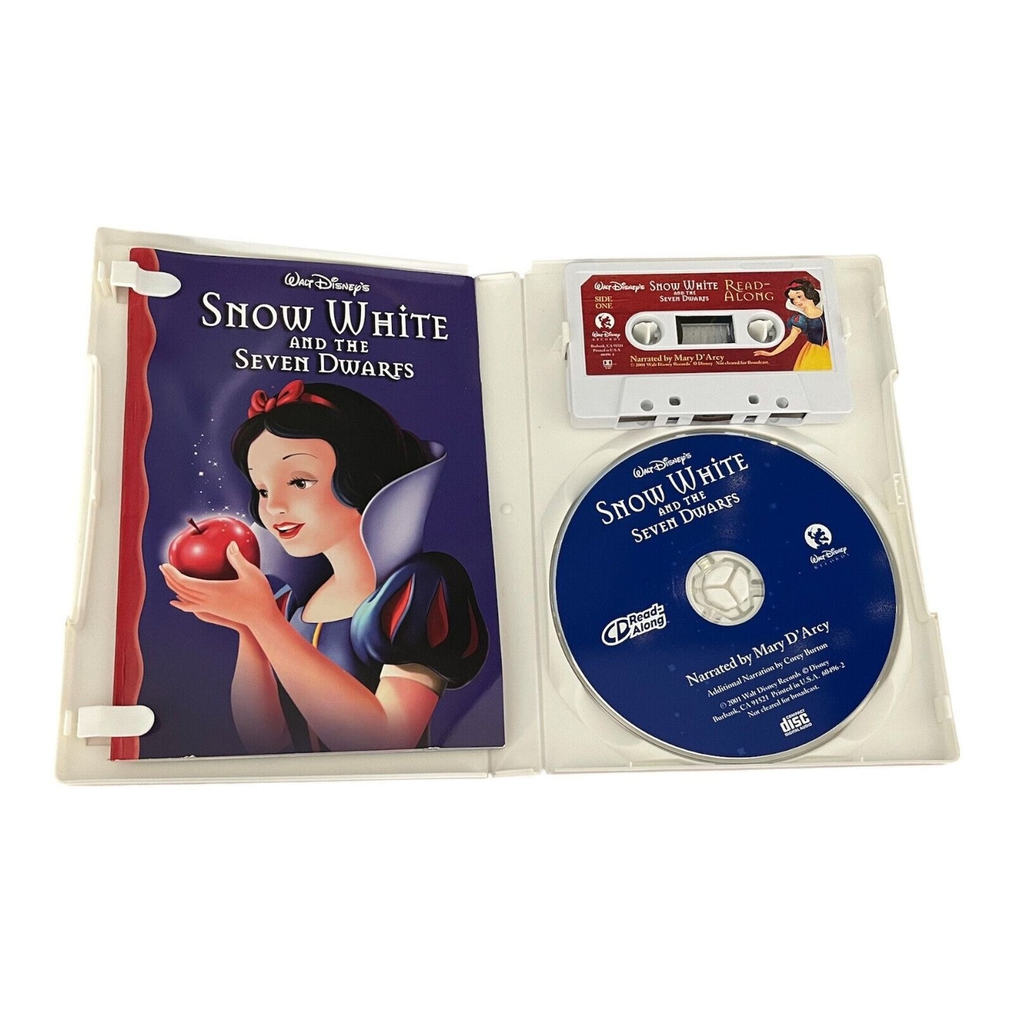 Vintage 1990s Disney Snow White Read-Along CD & Cassette Tape Set – Very Good Condition