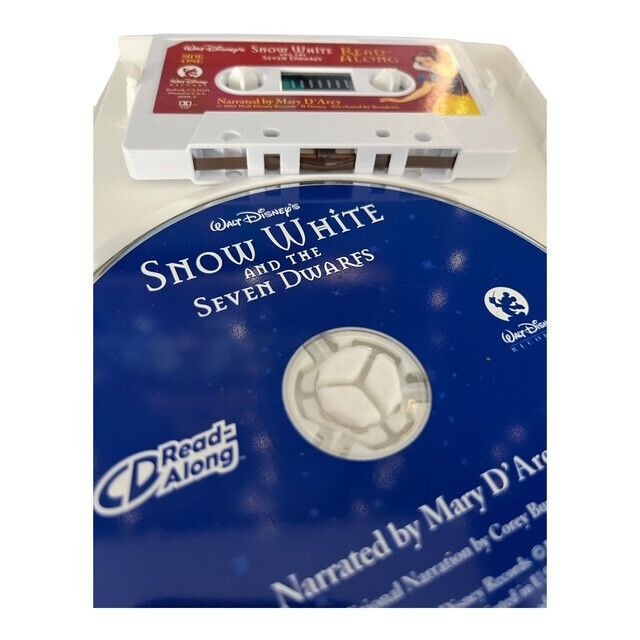 Vintage 1990s Disney Snow White Read-Along CD & Cassette Tape Set – Very Good Condition