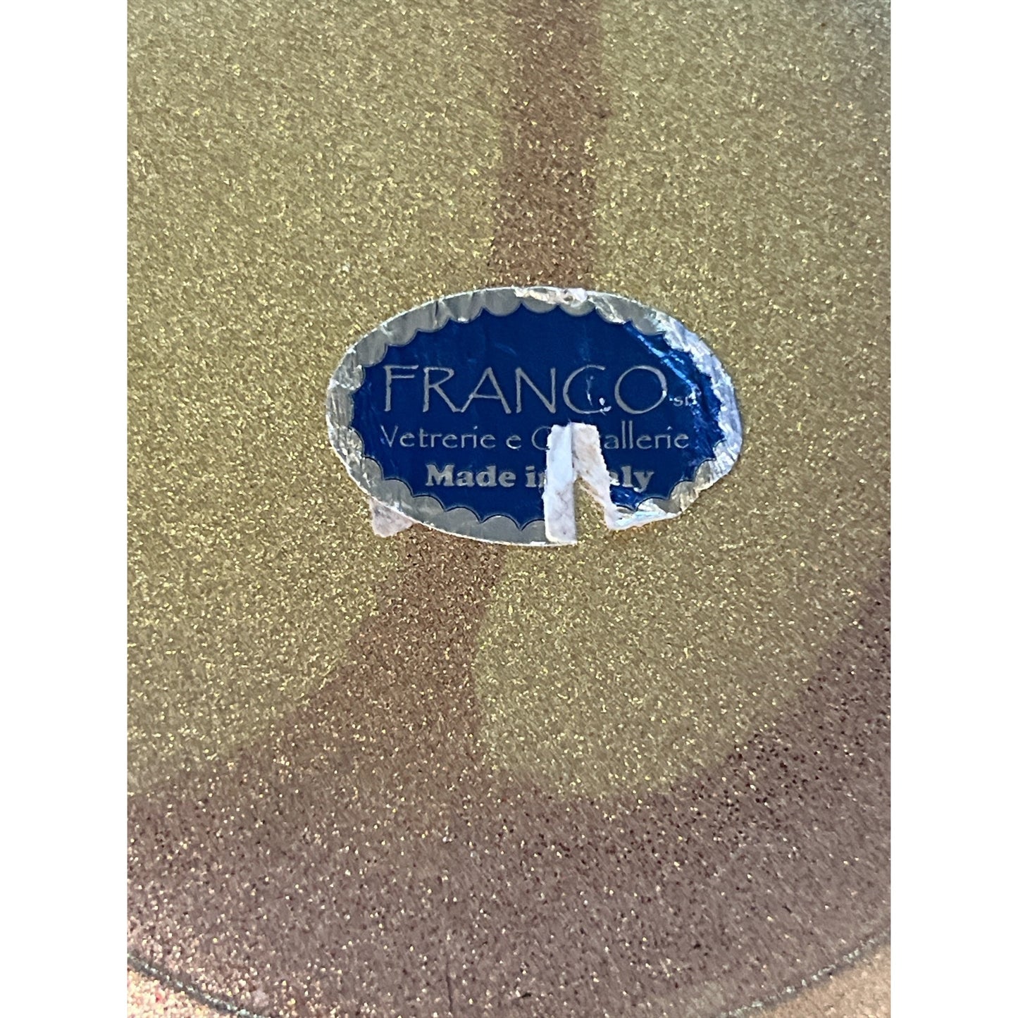 Franco Vetrerie e Cristallerie Art Glass Bowl – 8 x 3.25 in – Made in Italy