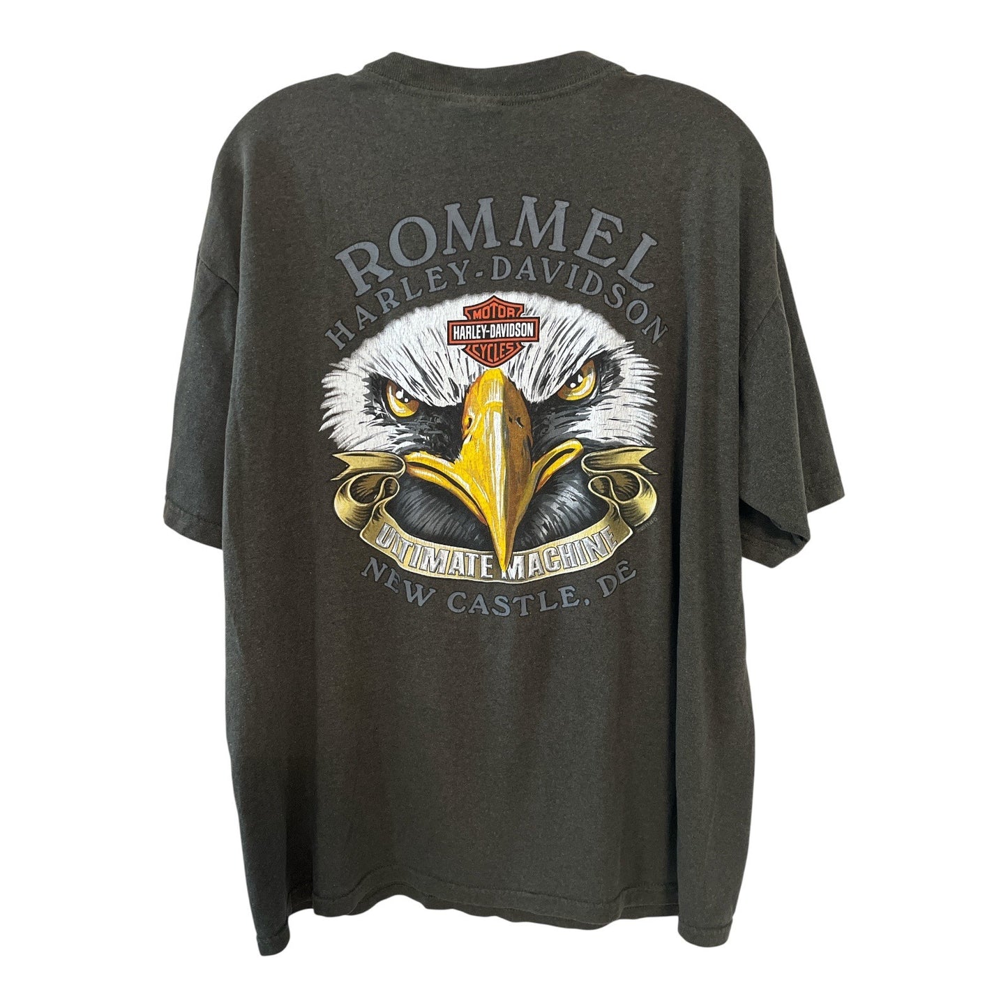 Harley-Davidson USA T-Shirt – Rommel Eagle Graphic – Size Large – R.K. Stratman
