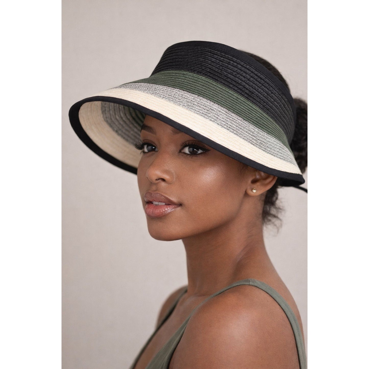 Caya Costa Wide Brim Roll Up Sun Visor Hat UV Protection Packable Summer Hat